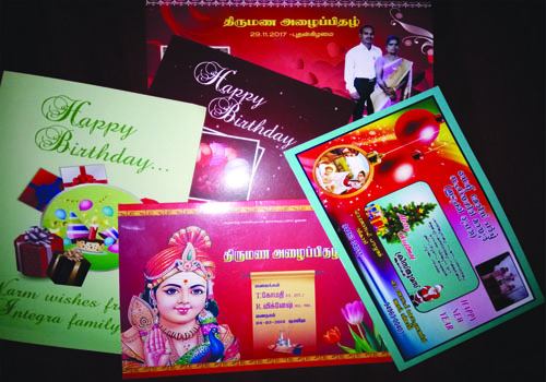 Multi Colour Invitation Printing Service in Coimbatore